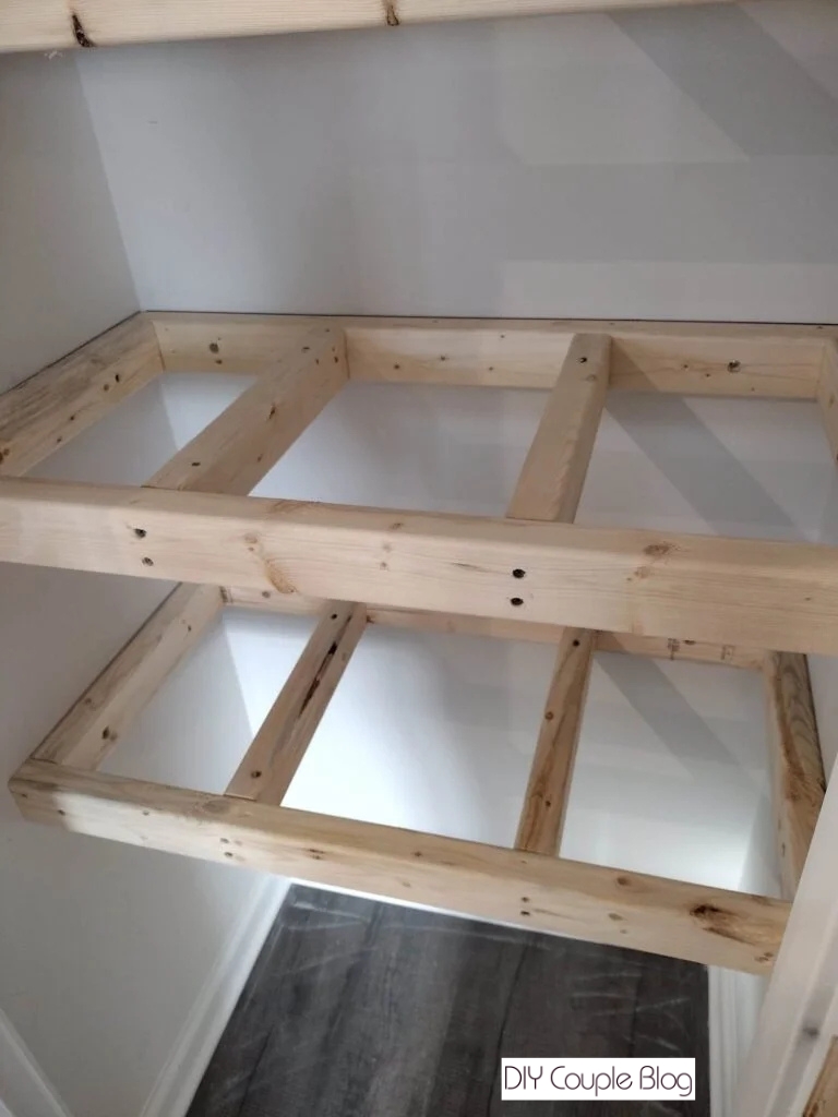 attaching middle supports to the frame