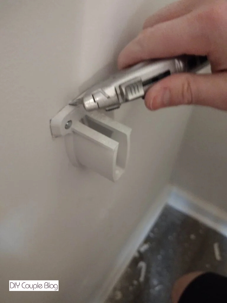 the process of removing mounting wire shelves