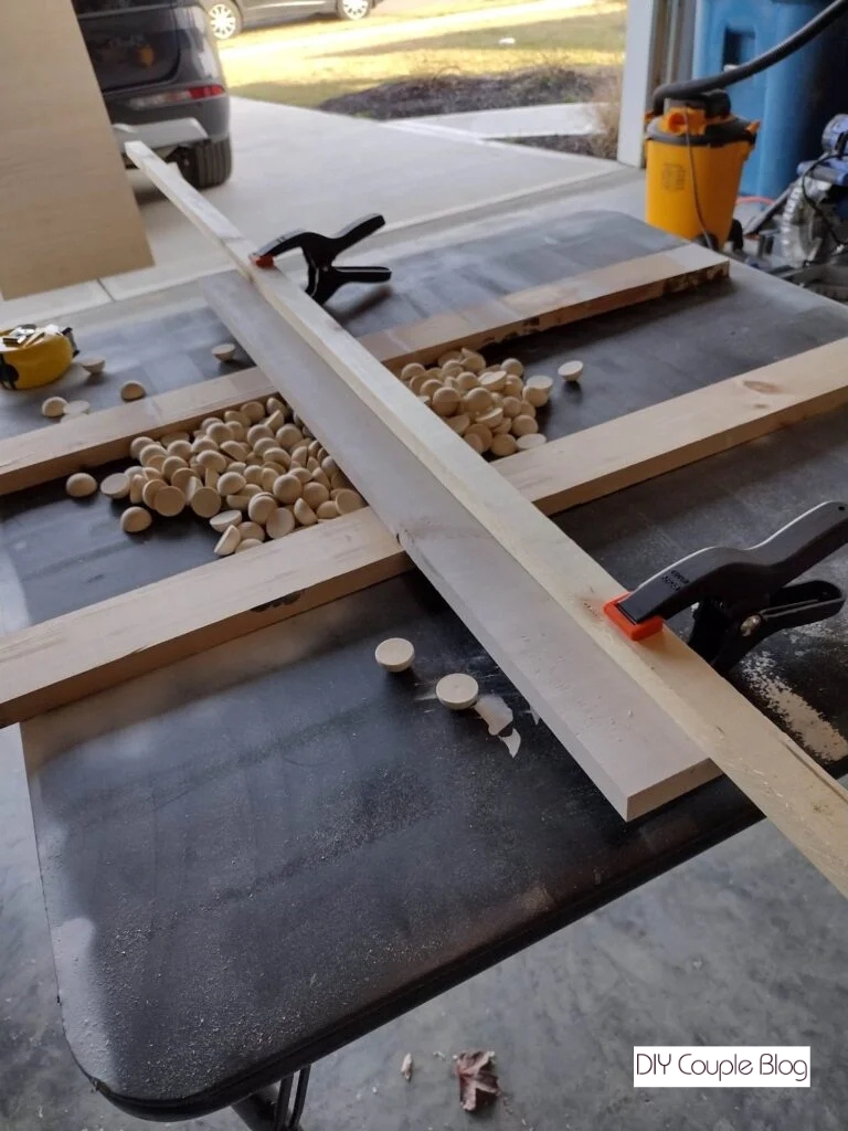 securing board with clamps