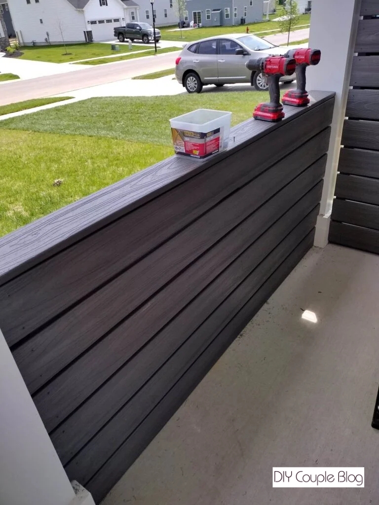 finishing up our railing for front porch capping the top