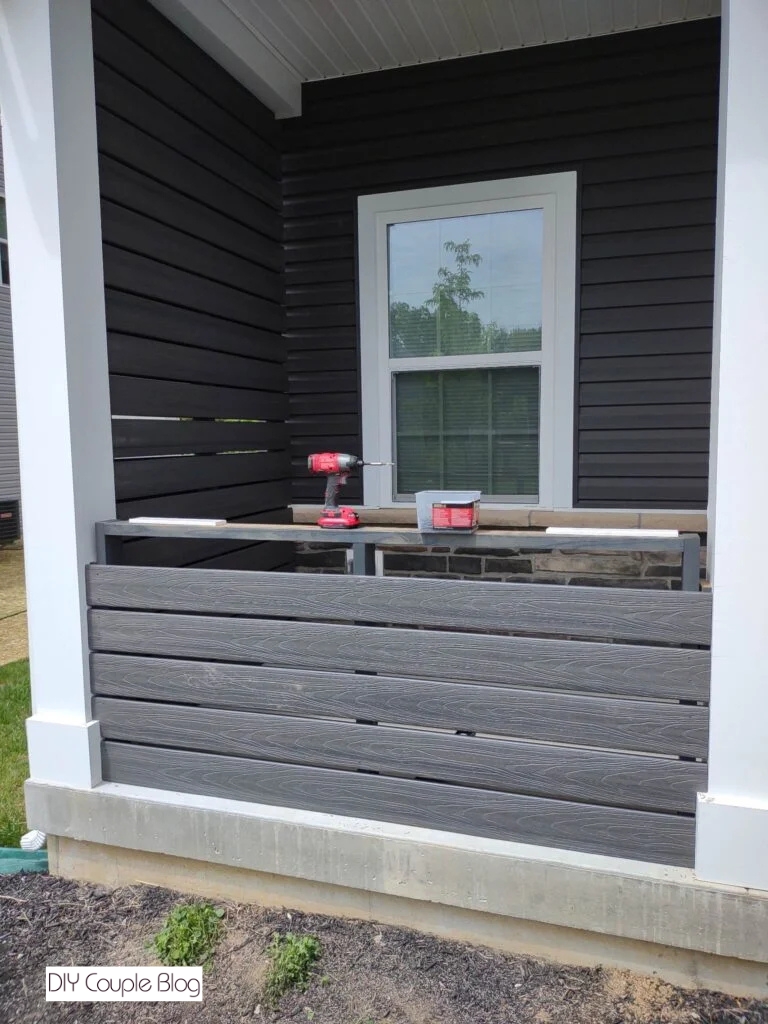 making progress on our outdoor railing 