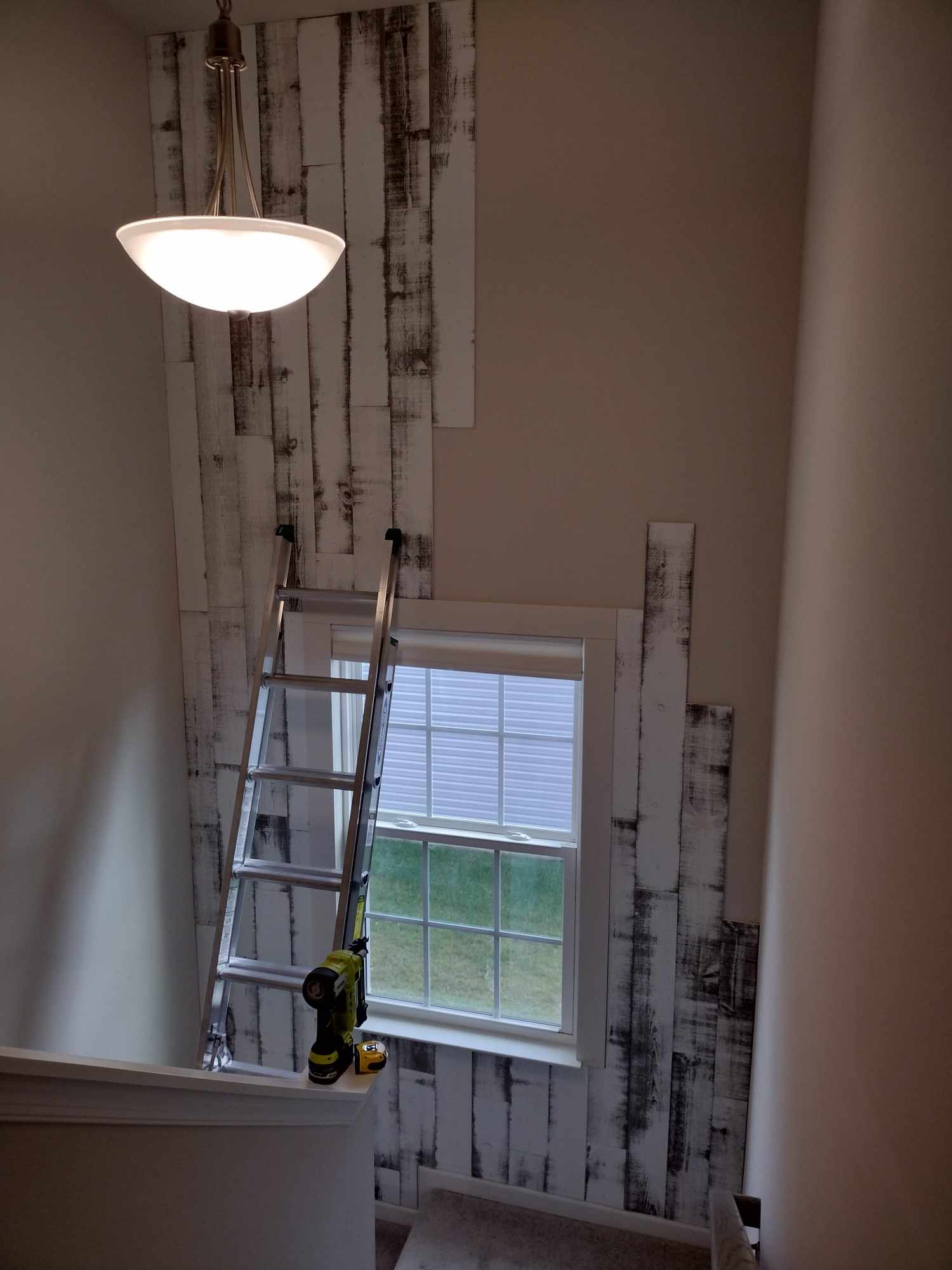 Wooden Wall Accent On Our Stairs - DIY Couple Blog