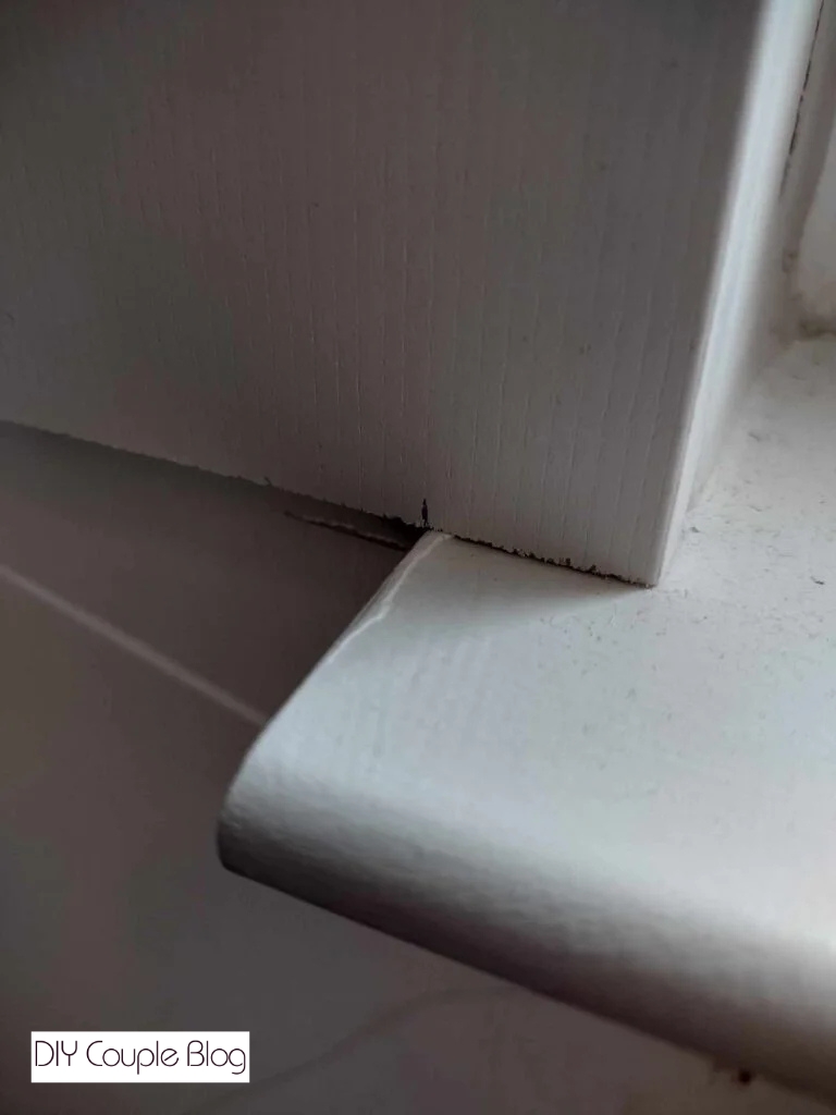 adding trim around the window frame