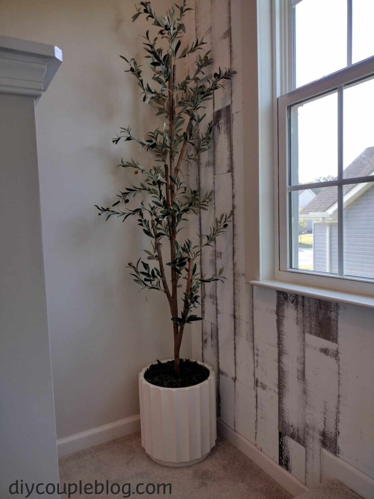 artificial olive tree in pot