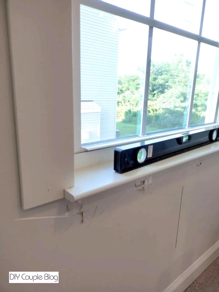 side view of the window trim