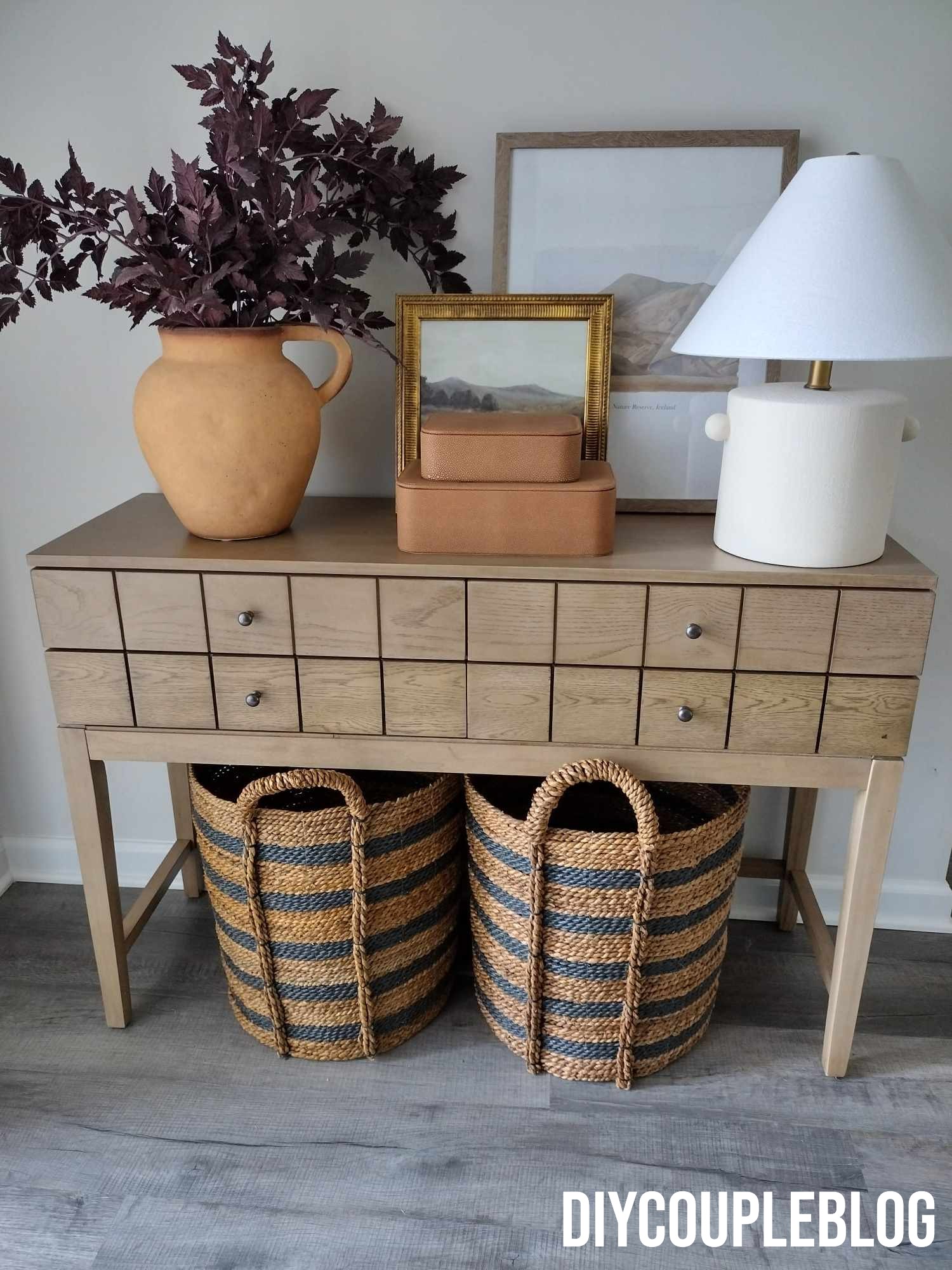 How To Decorate A Console Table in 6 Simple Tips - DIY Couple Blog