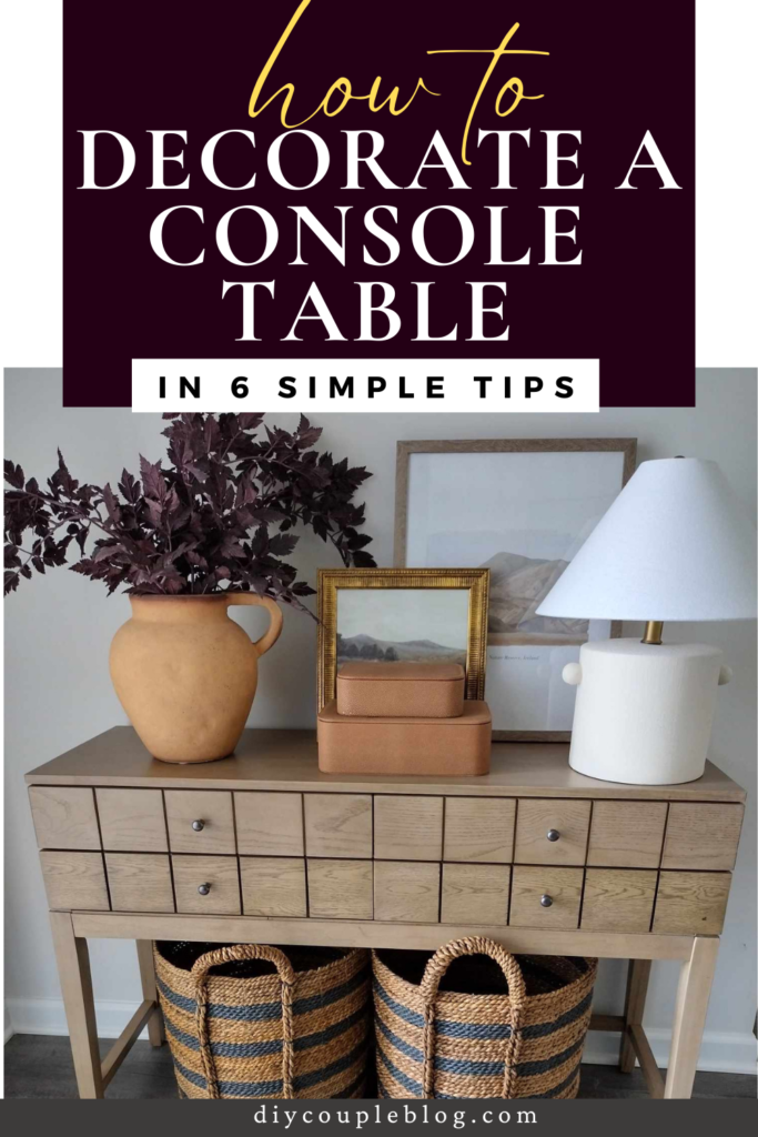 small foyer ideas/ how to decorate a console table