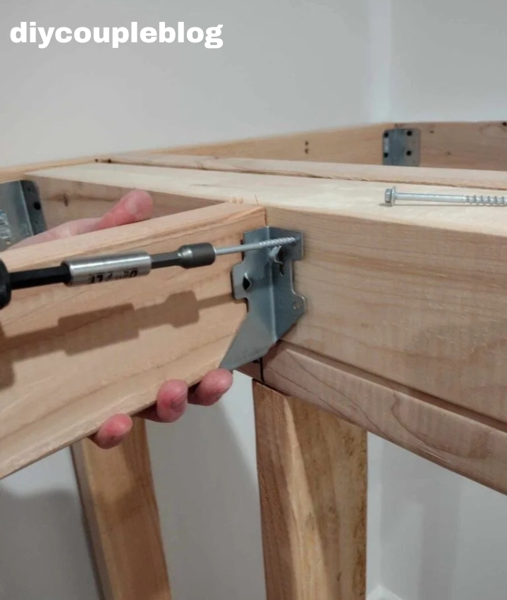 fastening with 2x4 hangers 