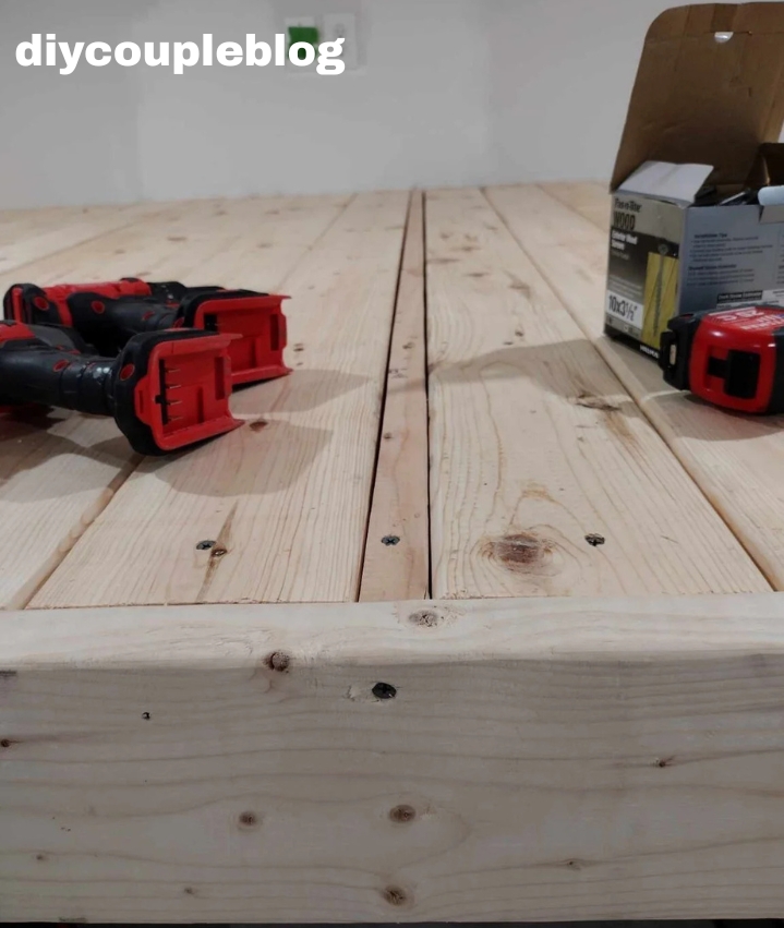 jungle gym floor platform build with wood boards 