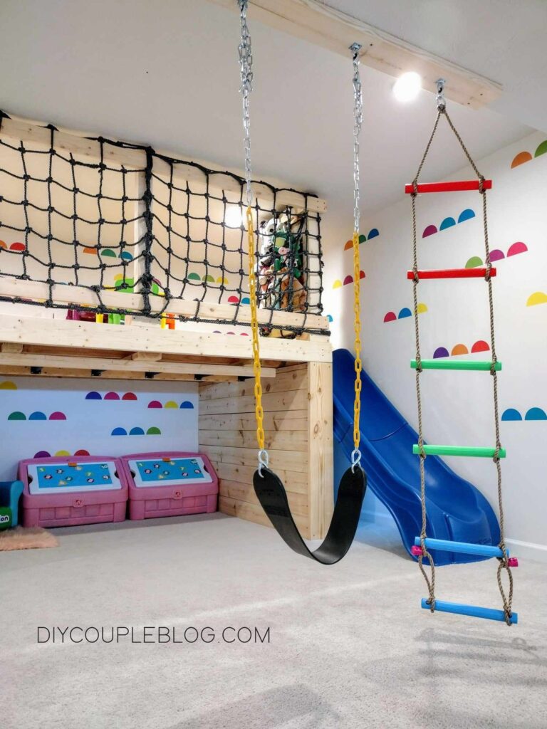 INDOOR JUNGLE GYM IN BASEMENT