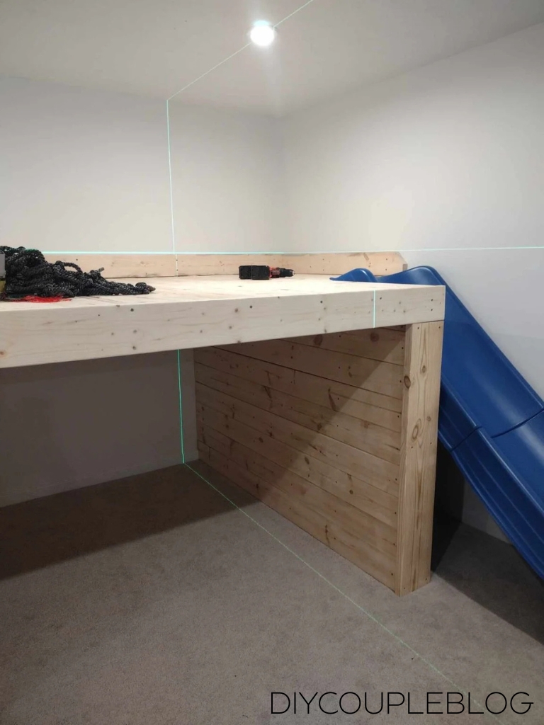 a laser level to help with building the play area