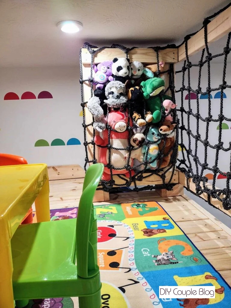 cargo net DIY featuring a climbing net for playground