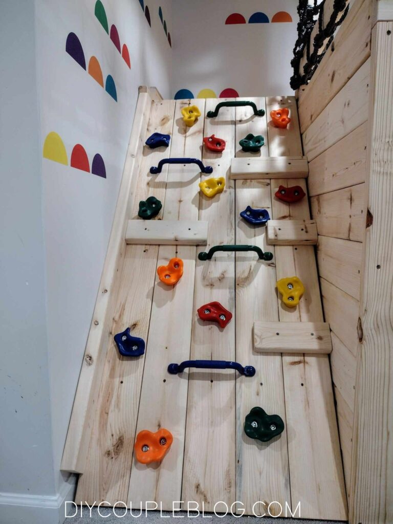 diy climbing wall for toddlers tutorial to walk you through the steps to build it