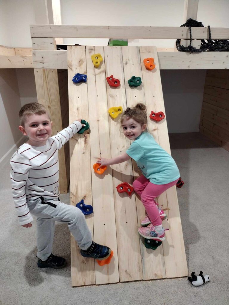 diy kids climbing wall