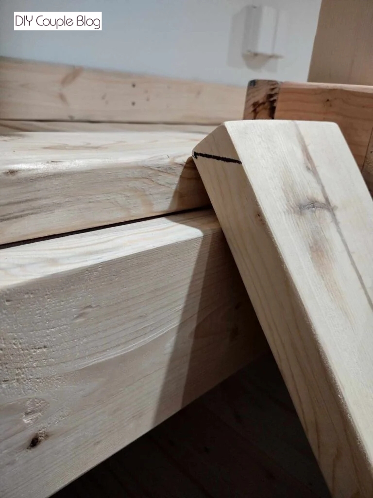 showing the mark on the wood board 