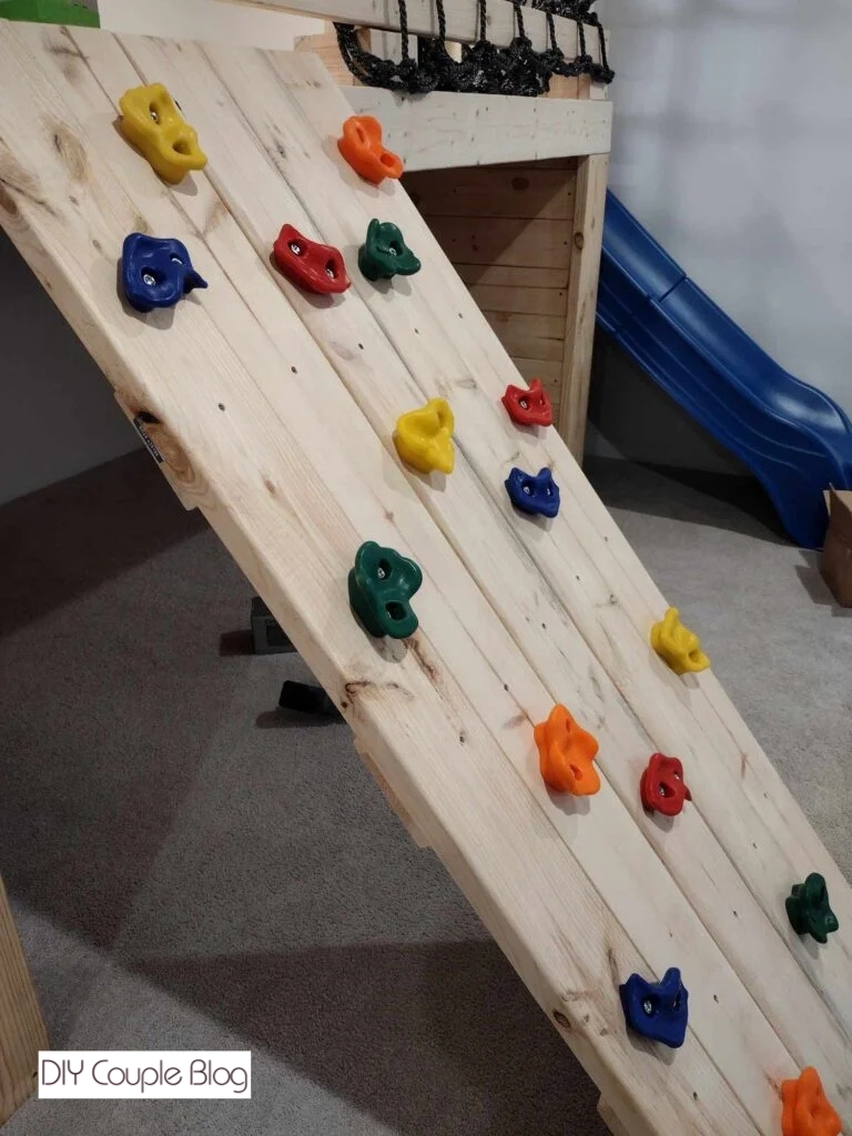 wood platform Rock Climbing Wall for Kids