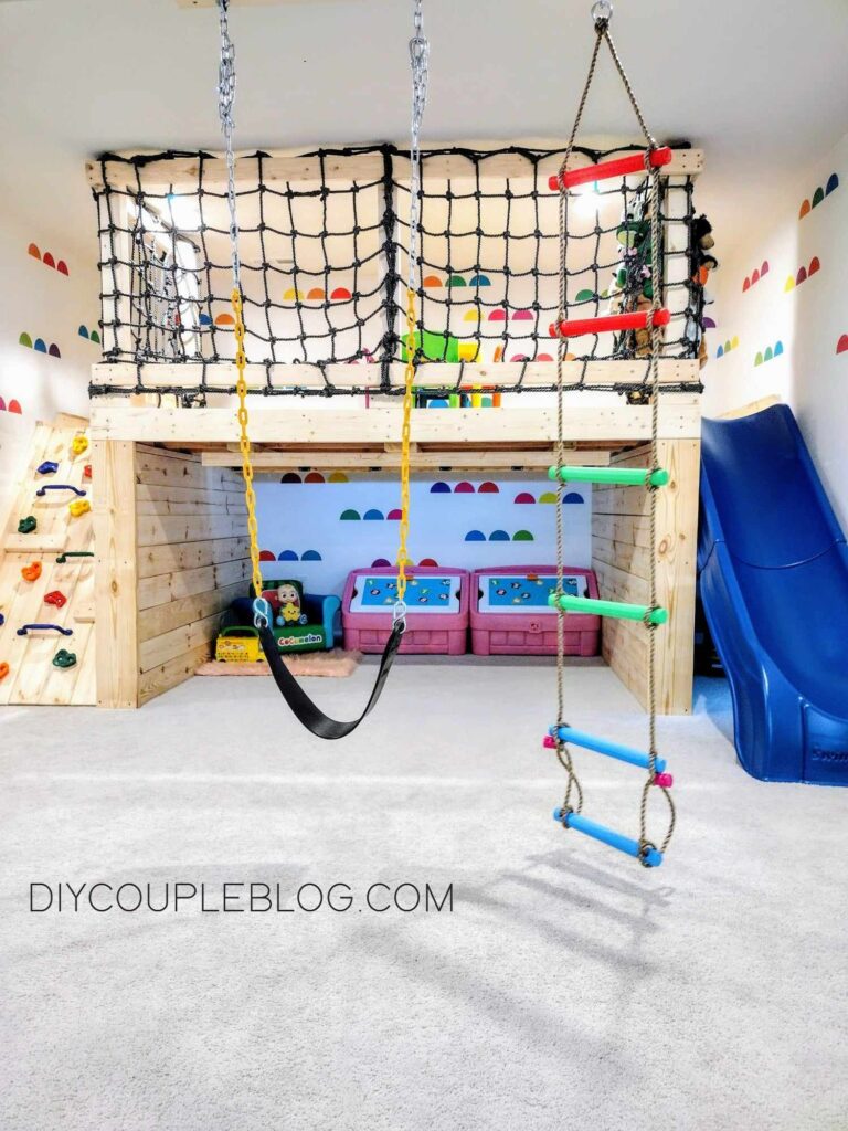 homemade diy indoor playground we built