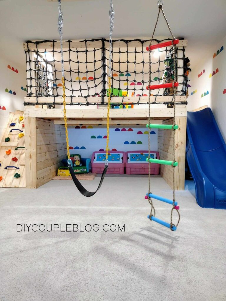 homemade diy indoor playground we built