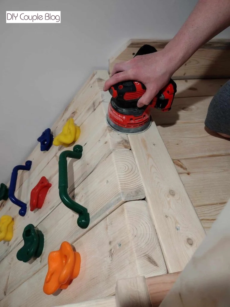 sanding wood 