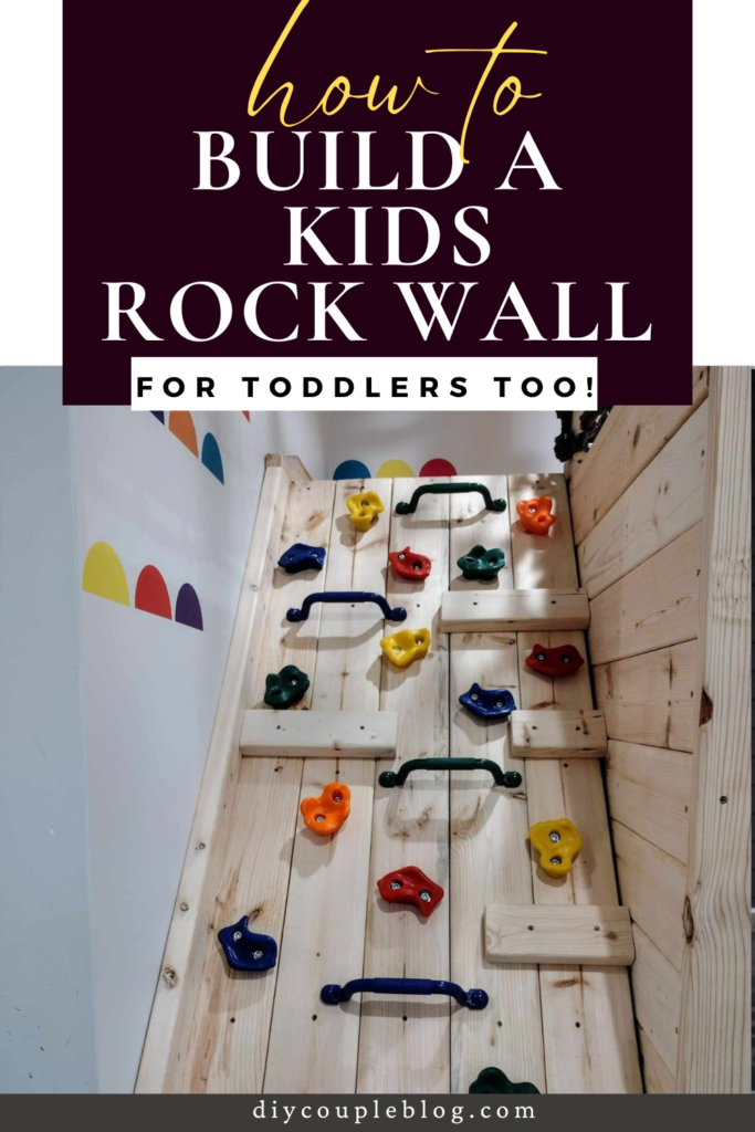 kids rock climbing wall you can build (for toddlers too)