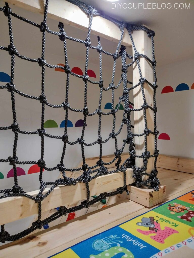 PLAYGROUND SAFETY NET ON TOP OF OUR NEWLY BUILT JUNGLE GYM