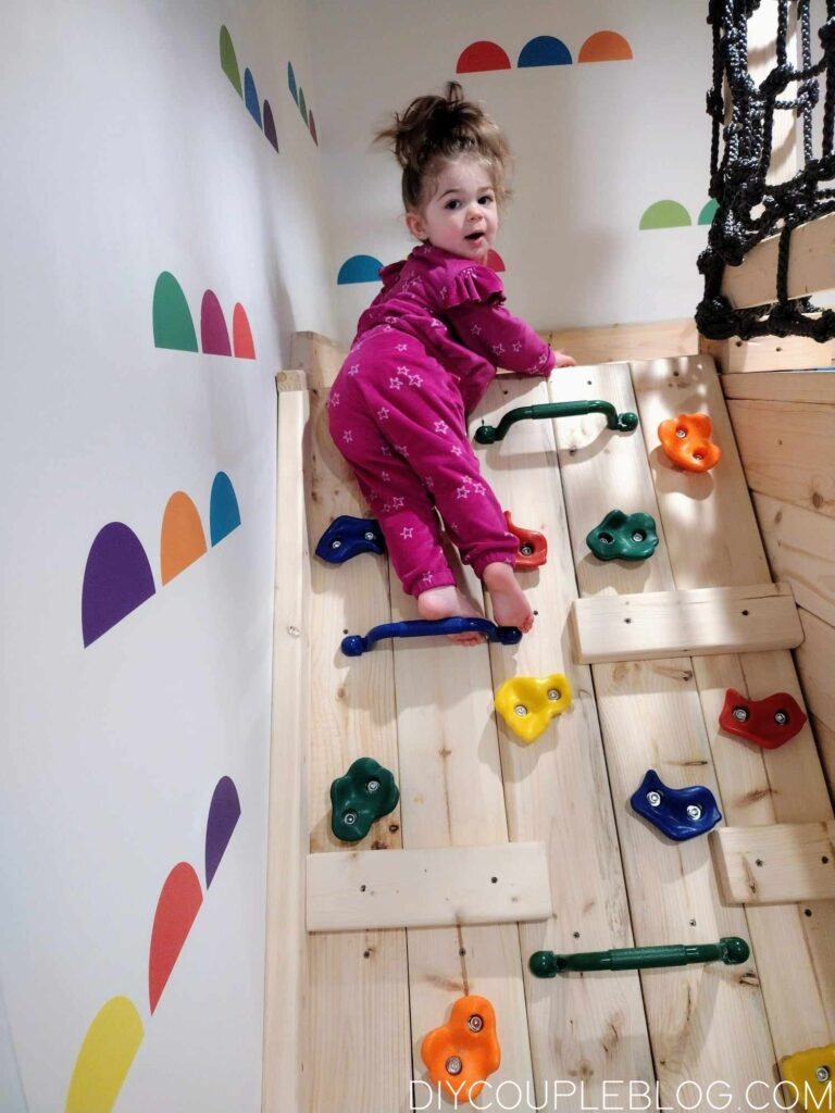 indoor jungle gym reveal of our basement