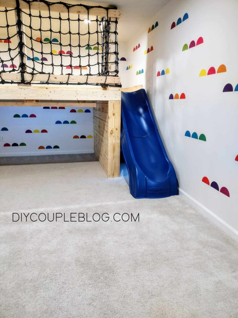 wall stickers for kids that we used in our basement playroom makeover