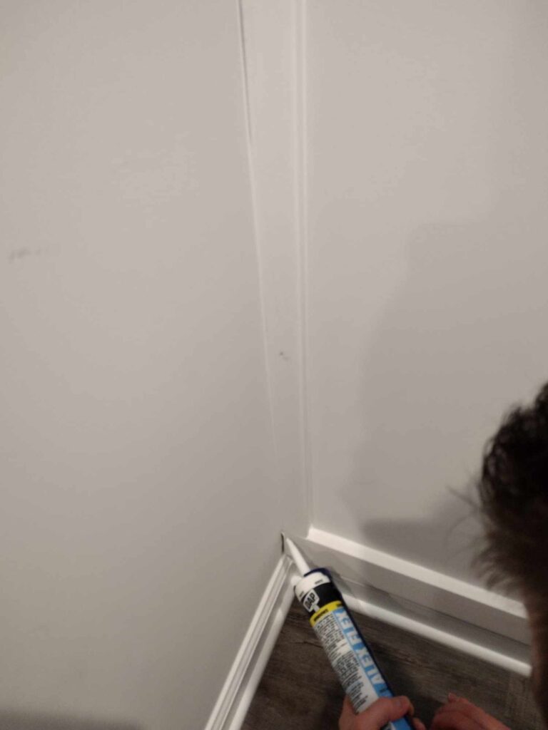 caulking batten accent wall seams