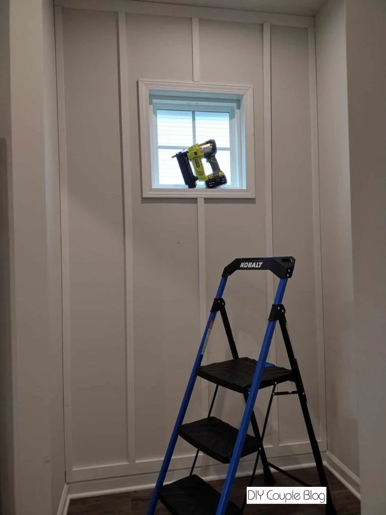 easy DIY steps for installing board and batten wall with windows