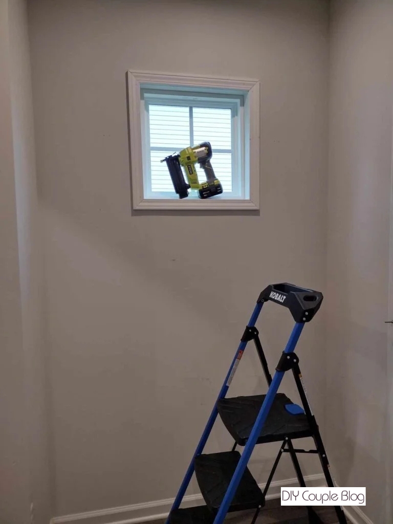 window framed before starting the board and batten diy