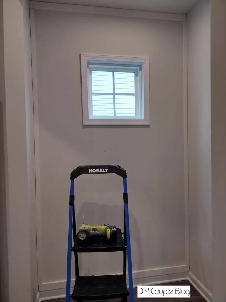 adding window trim around a small window in the entry