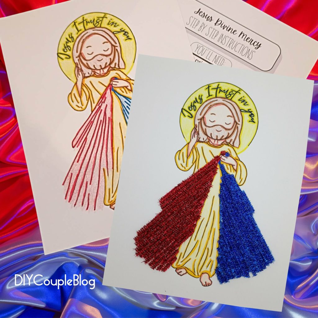 Jesus Divine Mercy coloring page craft
