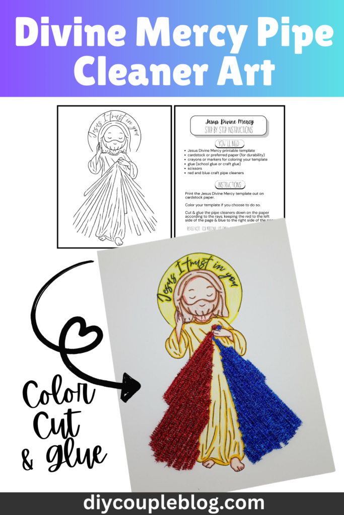 divine mercy pipe cleaner art
