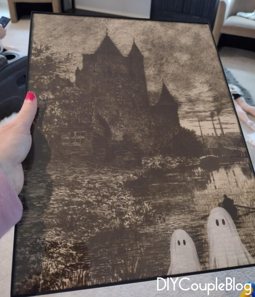 halloween printable in a black frame