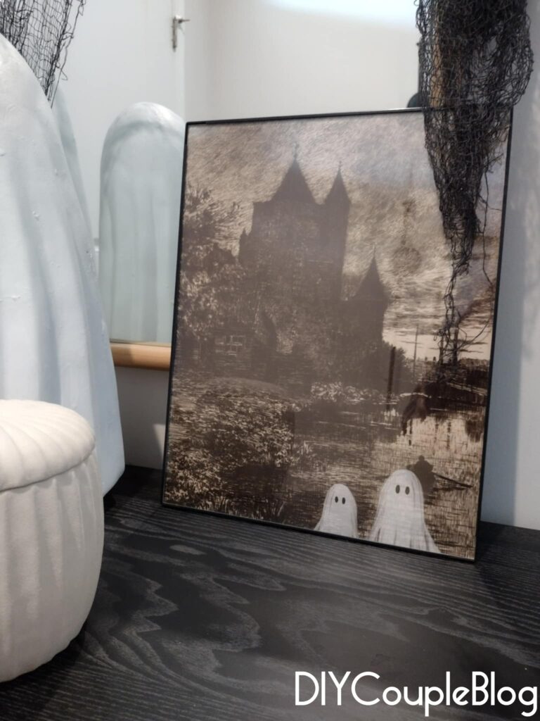 spooky vintage ghost halloween wall art