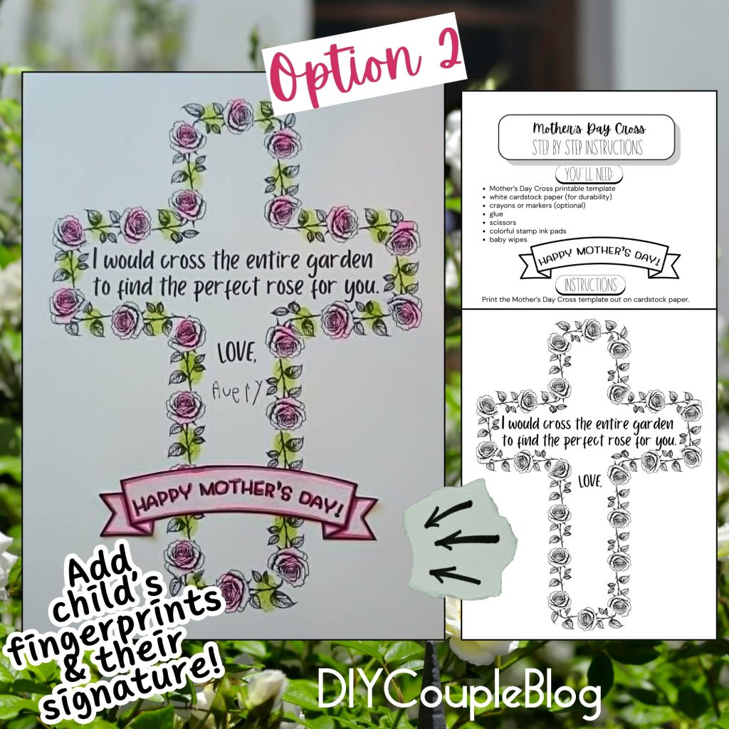 mother's day personalized gift idea with child's signature and their sweet fingerprints