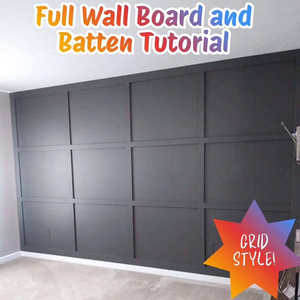 moody board and batten full wall in our living room space.
