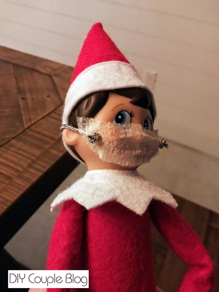 diy face mask prop for elf doll