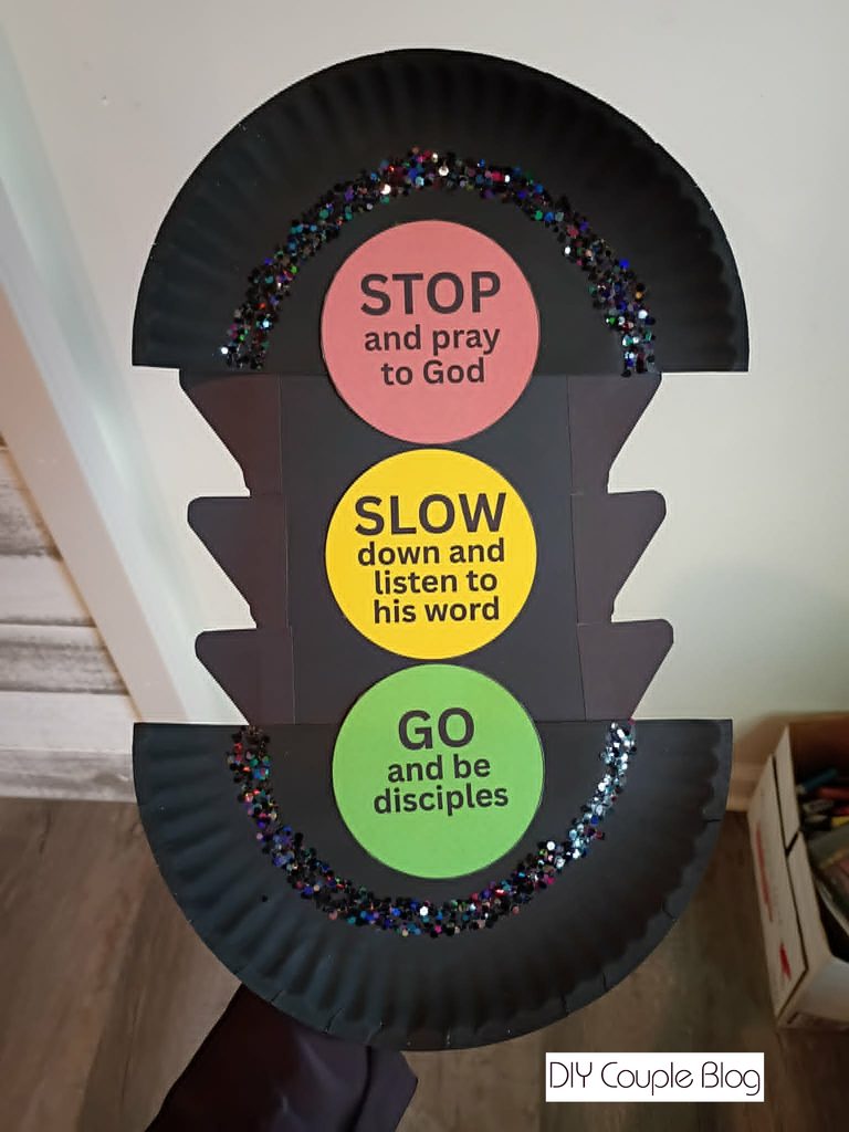 stoplight printable to make for church, sunday school or at home