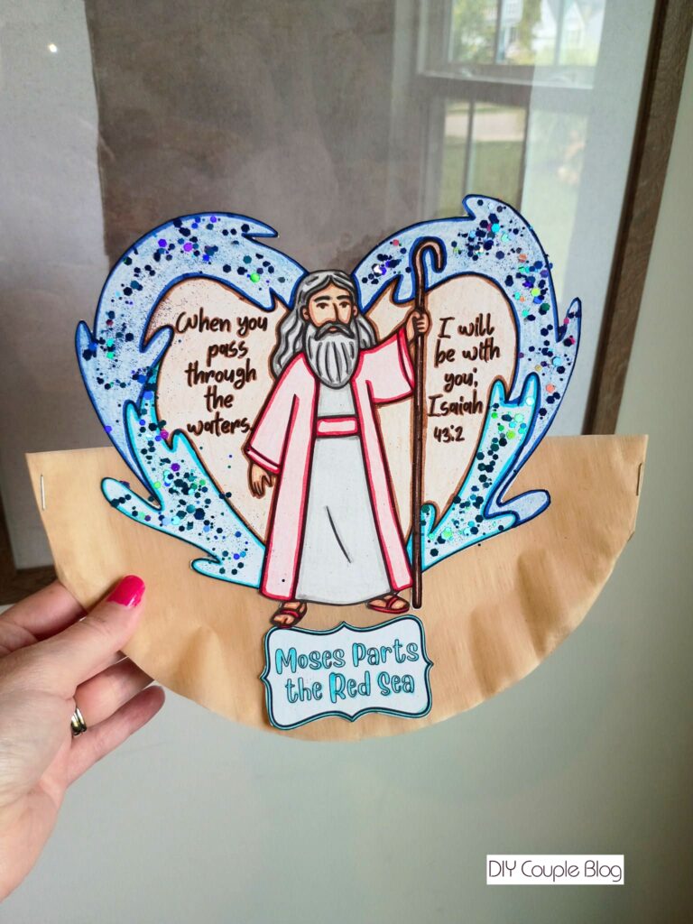 sunday school craft moses splitting the red sea 