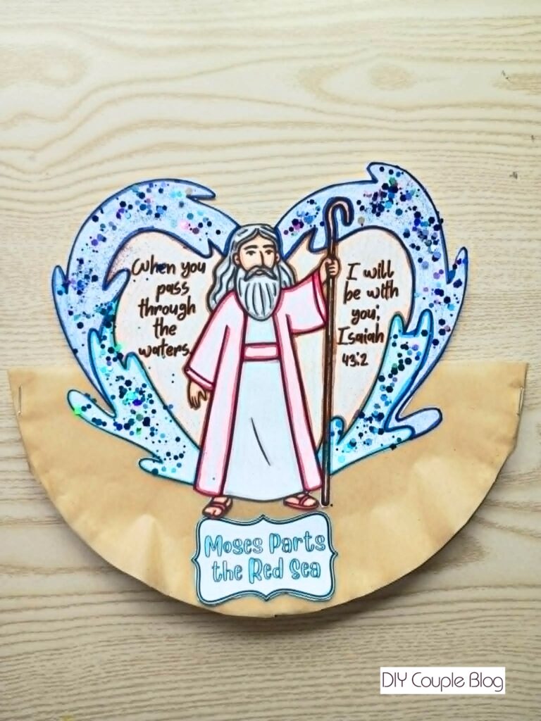 moses parting the red sea paper plate craft