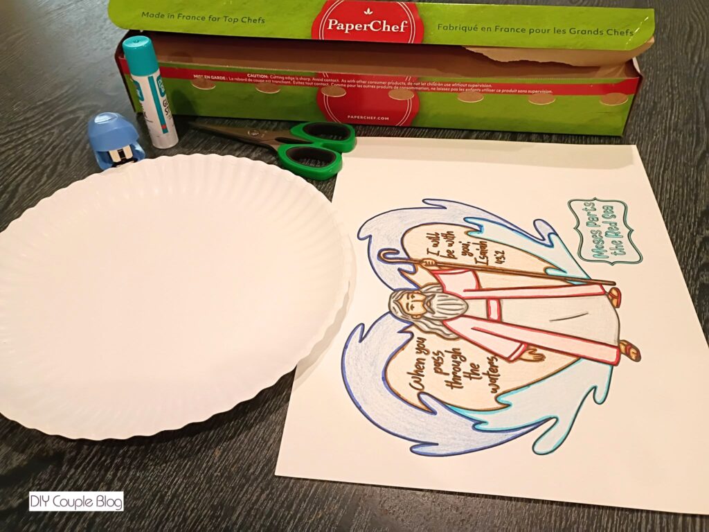 printable bible craft of moses and the red sea