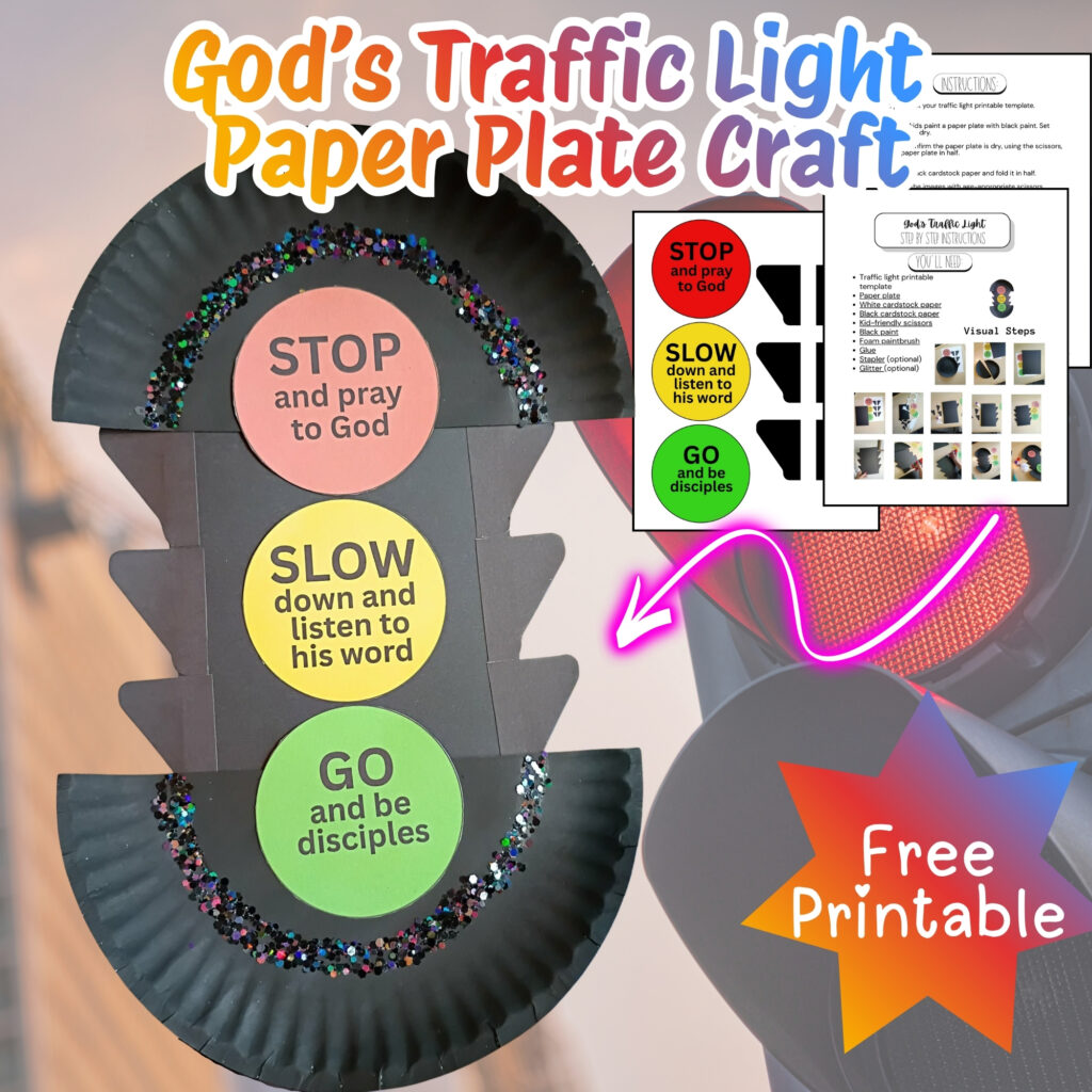 traffic light craft activity for sunday school kids