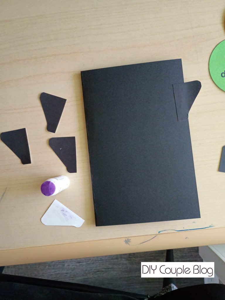 gluing stoplight visors on craft