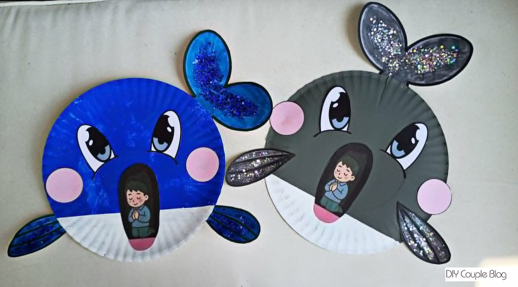 Finished Jonah praying the whale's mouth cute craft idea