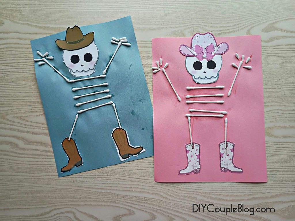 easy kids craft activity this Halloween with Q-Tips