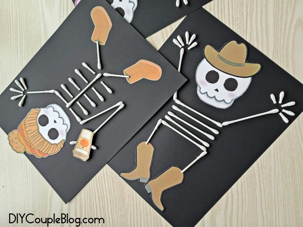 easy skeleton crafts for kids this Halloween
