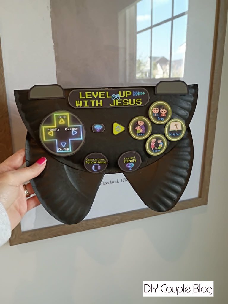 Final view of the Christian printable activity for kids to make 