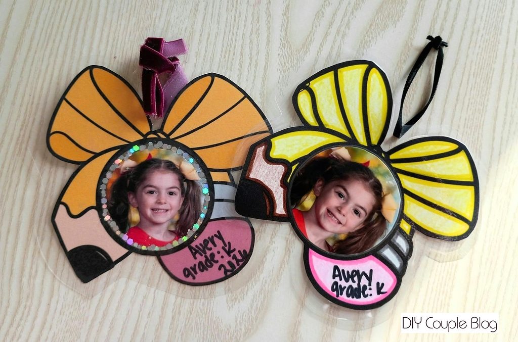 easy ornament print outs with kids' school photo for a sweet keepsake 