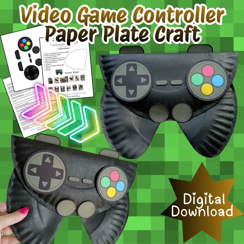 game crafts featuring a paper plate and printable template